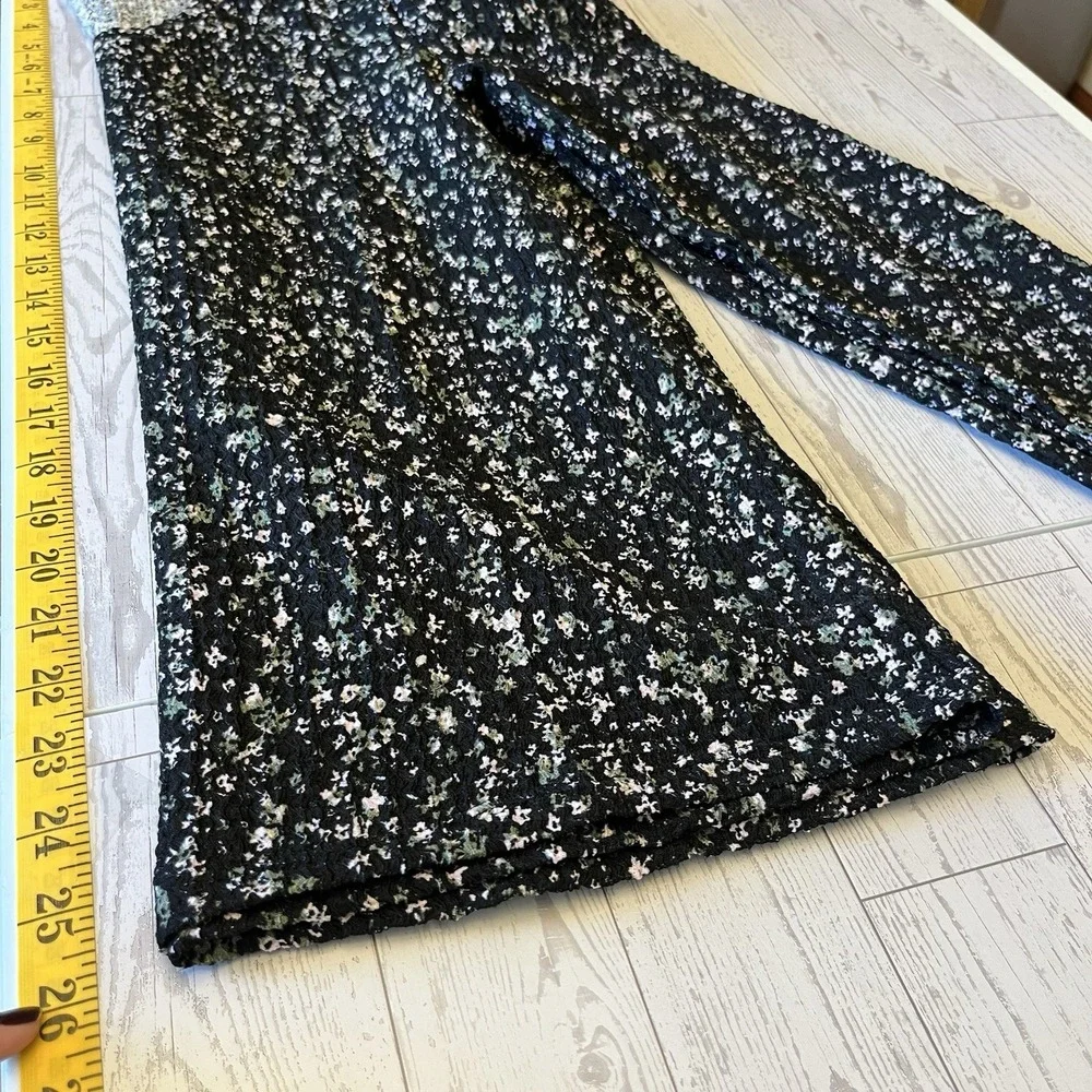 LOFT Floral Shirred Smocked Puff Sleeve Shirt‎ L